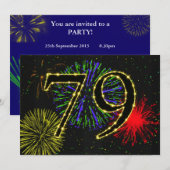 Invitation 79e anniversaire invitent (Devant / Derrière)