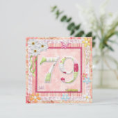 Invitation 79e anniversaire style scrapbooking (Debout devant)