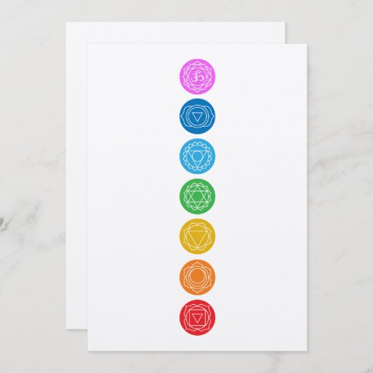 Invitation 7 chakras (Devant / Derrière)