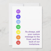 Invitation 7 Chakras dans une ligne (Devant)