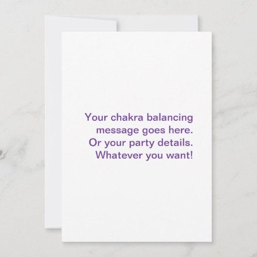 Invitation 7 Chakras dans une ligne (Dos)