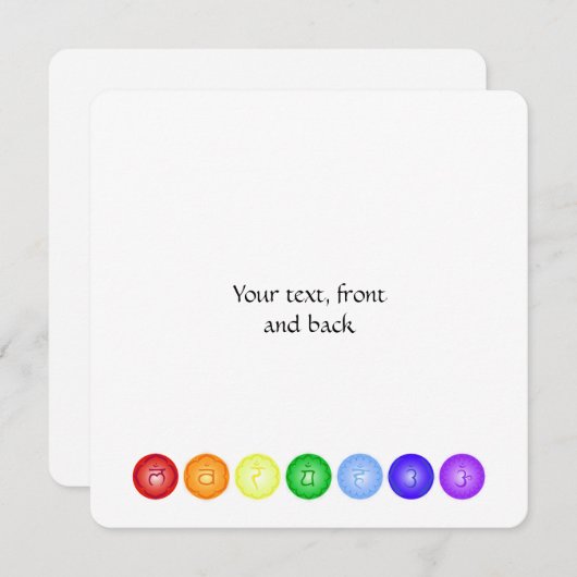 Invitation 7 chakras principaux en cercle (Devant / Derrière)