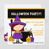 Invitation 7 de partie de Halloween de l'enfant de (Devant / Derrière)