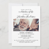 Invitation 7-Photo Célébration de la vie / Funérailles / Mémo (Devant)