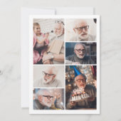 Invitation 7-Photo Célébration de la vie / Funérailles / Mémo (Dos)