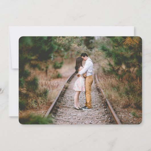 Invitation 7 Photo Collage Élégant Mariage de calligraphie mo (Dos)