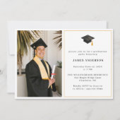 Invitation 7 Photo Modern Stylish Collage Graduation Party (Dos)