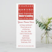 Invitation 7Cadeaux pour votre annonce de confirmation (Debout devant)