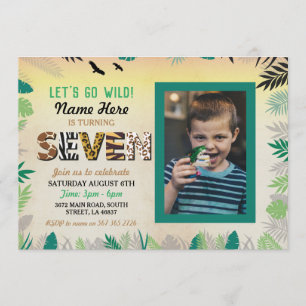 Invitation 7e anniversaire de la fête du Safari ZOO Photo