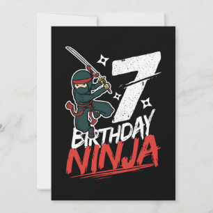 Invitation 7e anniversaire Ninja Im 7 ans