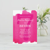 Invitation 7e anniversaire rose (Debout devant)
