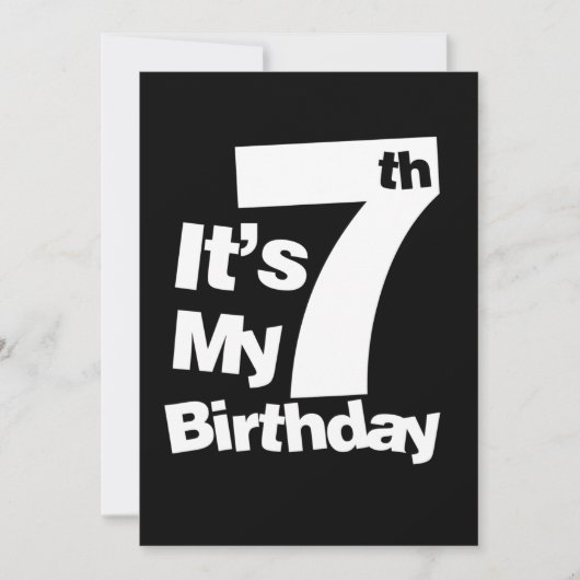 Invitation 7e anniversaire Son 7 anniversaire Cadeau (Devant)