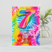 Invitation 7e Anniversaire Tie Dye (Debout devant)