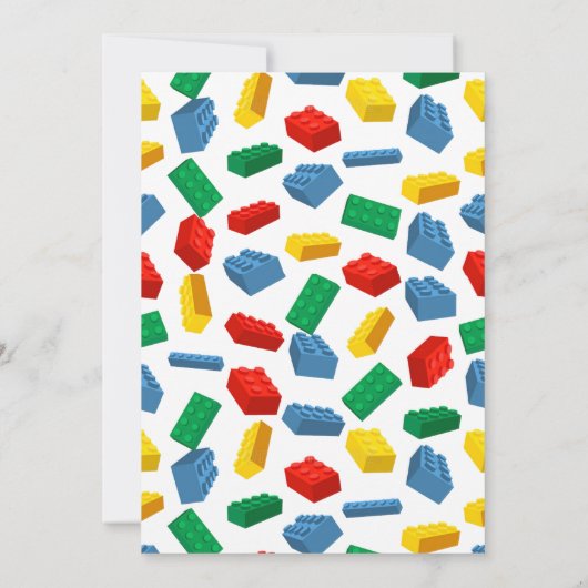 Invitation 7e Bâtiment Blocs Anniversaire invitation, Constru (Dos)