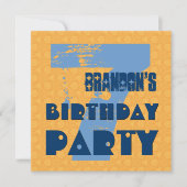 Invitation 7e fête d'anniversaire Grunge Design V2 (Devant)