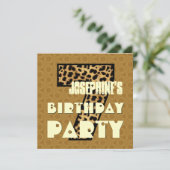 Invitation 7e fête d'anniversaire Grunge Design V4 (Debout devant)