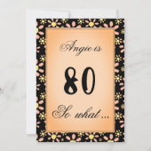 Invitation 80 alors quelle fleur marguerite florale 80e fête (Devant)