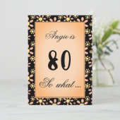 Invitation 80 alors quelle fleur marguerite florale 80e fête (Debout devant)