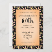 Invitation 80 alors quelle fleur marguerite florale 80e fête (Dos)