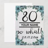 Invitation 80 Alors Quoi - Drôle 80e anniversaire (Devant / Derrière)