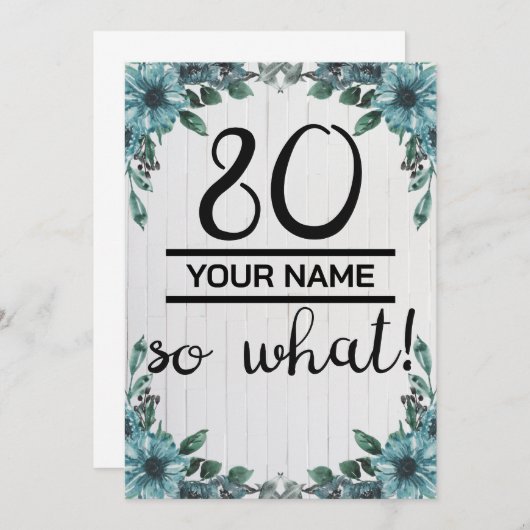 Invitation 80 Alors Quoi - Drôle 80e anniversaire (Devant / Derrière)