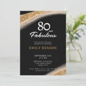 Invitation 80 and Fabulous Black Gold Birthday (Debout devant)