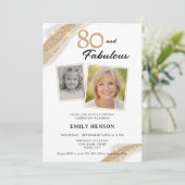 Invitation 80 and Fabulous Gold 2 Photo Birthday (Debout devant)
