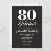 Invitation 80 ans et Fabuluseuse Typographie de Célébration B (Devant)