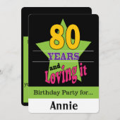 Invitation 80 ans et l'amour (Devant / Derrière)