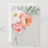 Invitation 80 Ans Feminine Floral Aimée 80e Anniversaire (Dos)