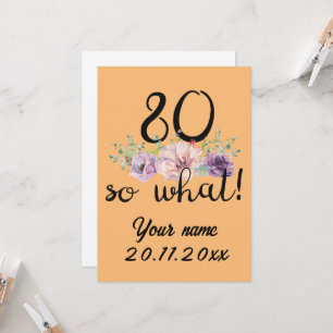 Invitation 80 Et Alors 80e Anniversaire Drôle