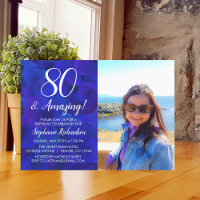 80 et Extraordinaire Elegant Royal Blue Photo Anni