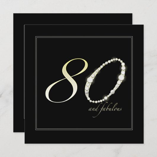 Invitation 80 et fabuleux (Devant / Derrière)