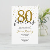 Invitation 80 et fabuleux Elegant Gold et Noir Anniversaire (Debout devant)
