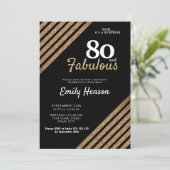 Invitation 80 et fabuleux Elegant Gold Parties scintillant 80 (Debout devant)