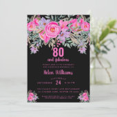 Invitation 80 et fabuleux noir rose 80e anniversaire (Debout devant)