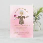 Invitation 80 et Fabulous Blush Gold Funny 80e anniversaire (Debout devant)