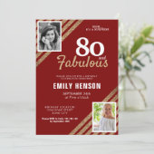 Invitation 80 et Fabulous Gold Parties scintillant 2 Photo 80 (Debout devant)