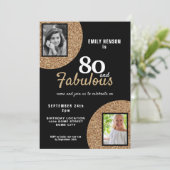Invitation 80 et Fabulous Gold Parties scintillant 2 Photo 80 (Debout devant)