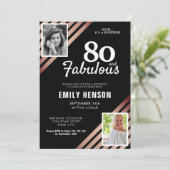 Invitation 80 et Fabulous Gold Rose 2 Photo Anniversaire (Debout devant)
