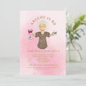 Invitation 80 et Fabulous Gold Sparkle Cartoon 80e anniversai (Debout devant)