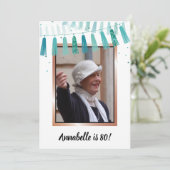 Invitation 80 & Extraordinaire Turquoise 80e anniversaire Inv (Debout devant)