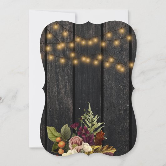 Invitation 80 fabuleuses années moisson rustique automne anni (Dos)