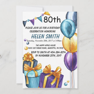 Invitation 80e anniversaire