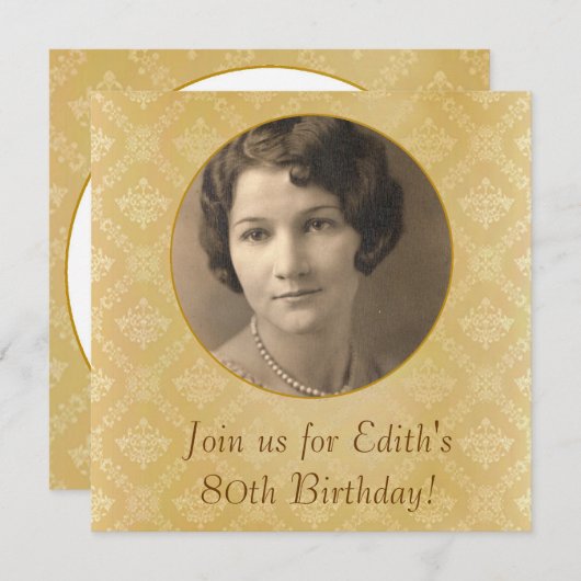 Invitation 80e anniversaire (Devant / Derrière)