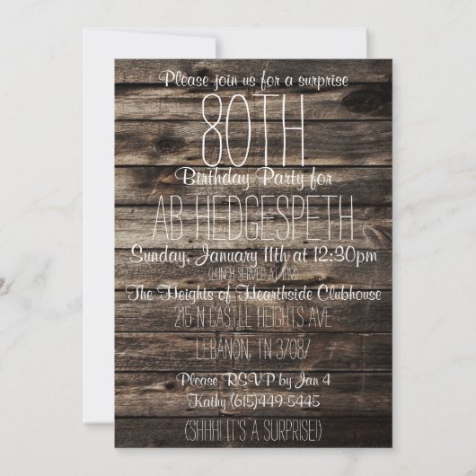 Invitation 80e anniversaire (Devant)