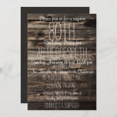 Invitation 80e anniversaire (Devant / Derrière)