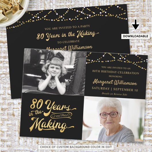 Invitation 80e anniversaire 2 Photos 80 ans dans la fabricati