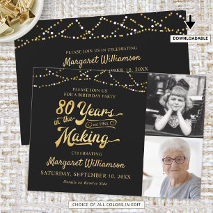 Invitation 80e anniversaire 80 ans dans la fabrication de l'o
