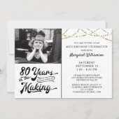 Invitation 80e anniversaire 80 ans dans la fabrication de l'o (Devant)